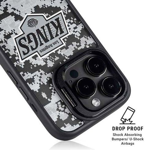 NHL Los Angeles Kings Camo iPhone 15 Pro Kickstand Case